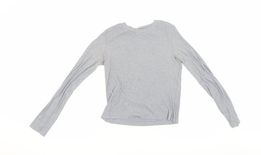 Womens UK Size XS H&M Grey Basic T-Shirt
