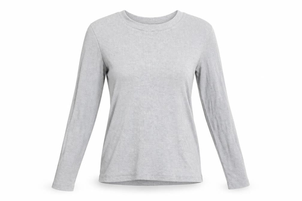 Womens UK Size XS H&M Grey Basic T-Shirt