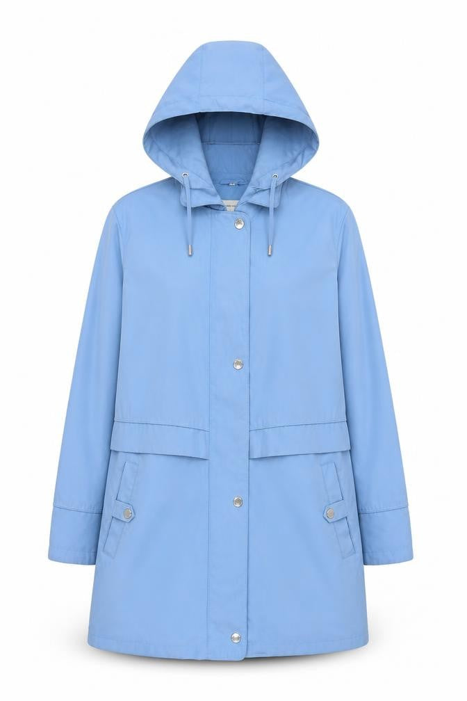 Womens UK Size M Dannimac Blue Parka Coat