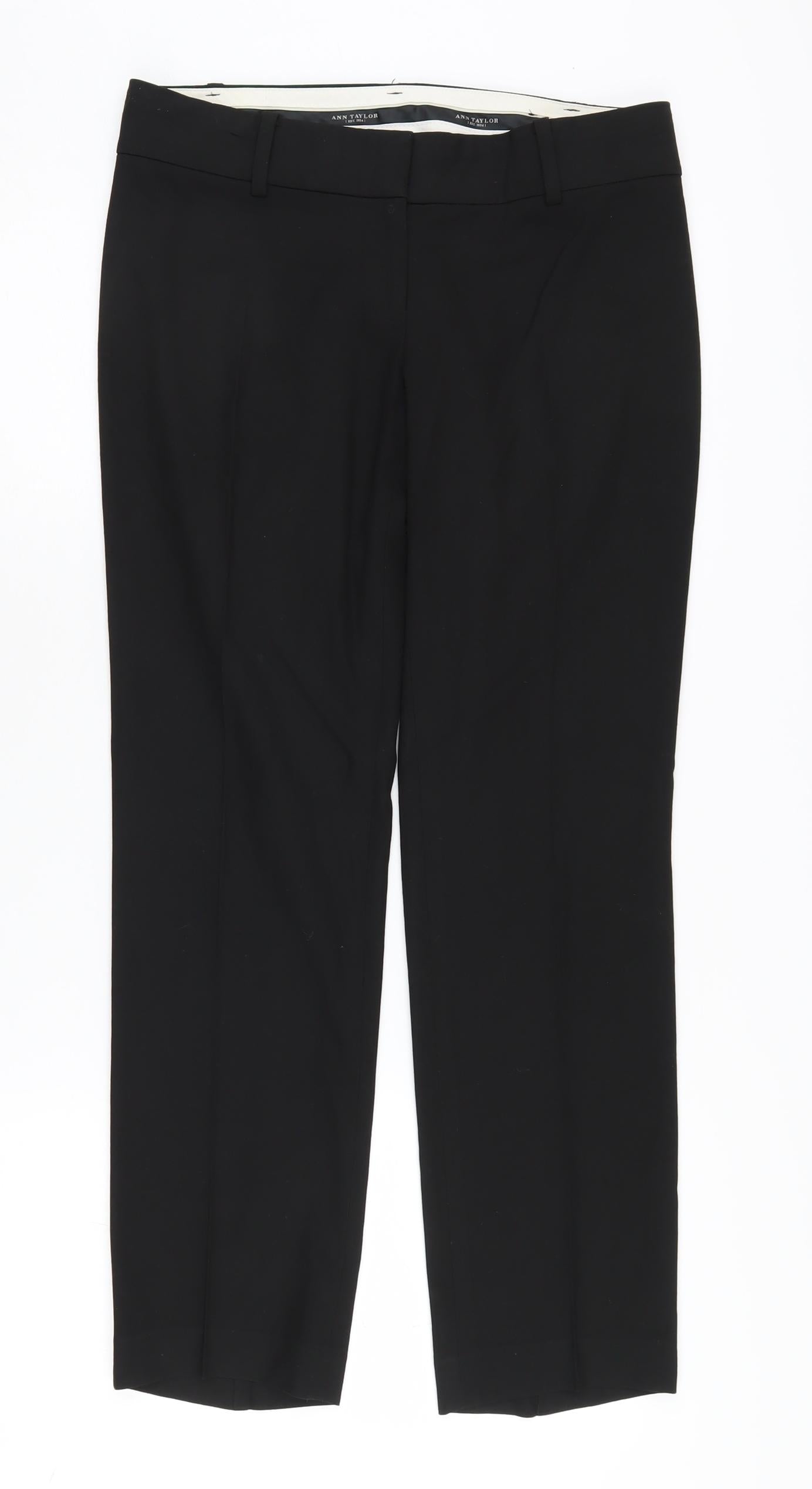 Ann Taylor Women's Black Dress Pants, Size L, Straight, Classic
