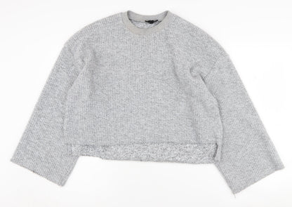 Womens UK Size 8 Topshop Grey Pullover Jumper