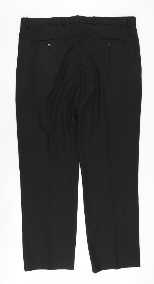 Woodbrie Men's Black 42L Pleated Trousers New