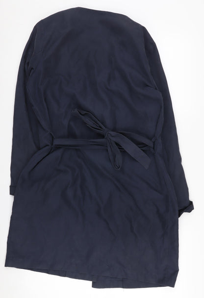 Womens UK Size S VILA Blue Trench Coat