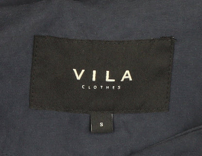Womens UK Size S VILA Blue Trench Coat