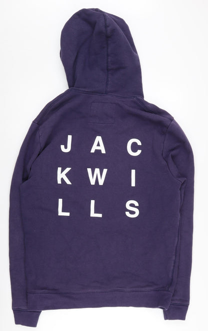 Mens UK Size M Jack Wills Purple Pullover Hoodie