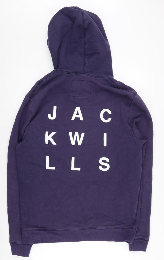 Mens UK Size M Jack Wills Purple Pullover Hoodie