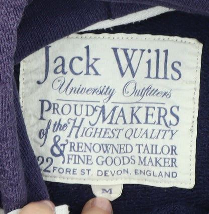 Mens UK Size M Jack Wills Purple Pullover Hoodie