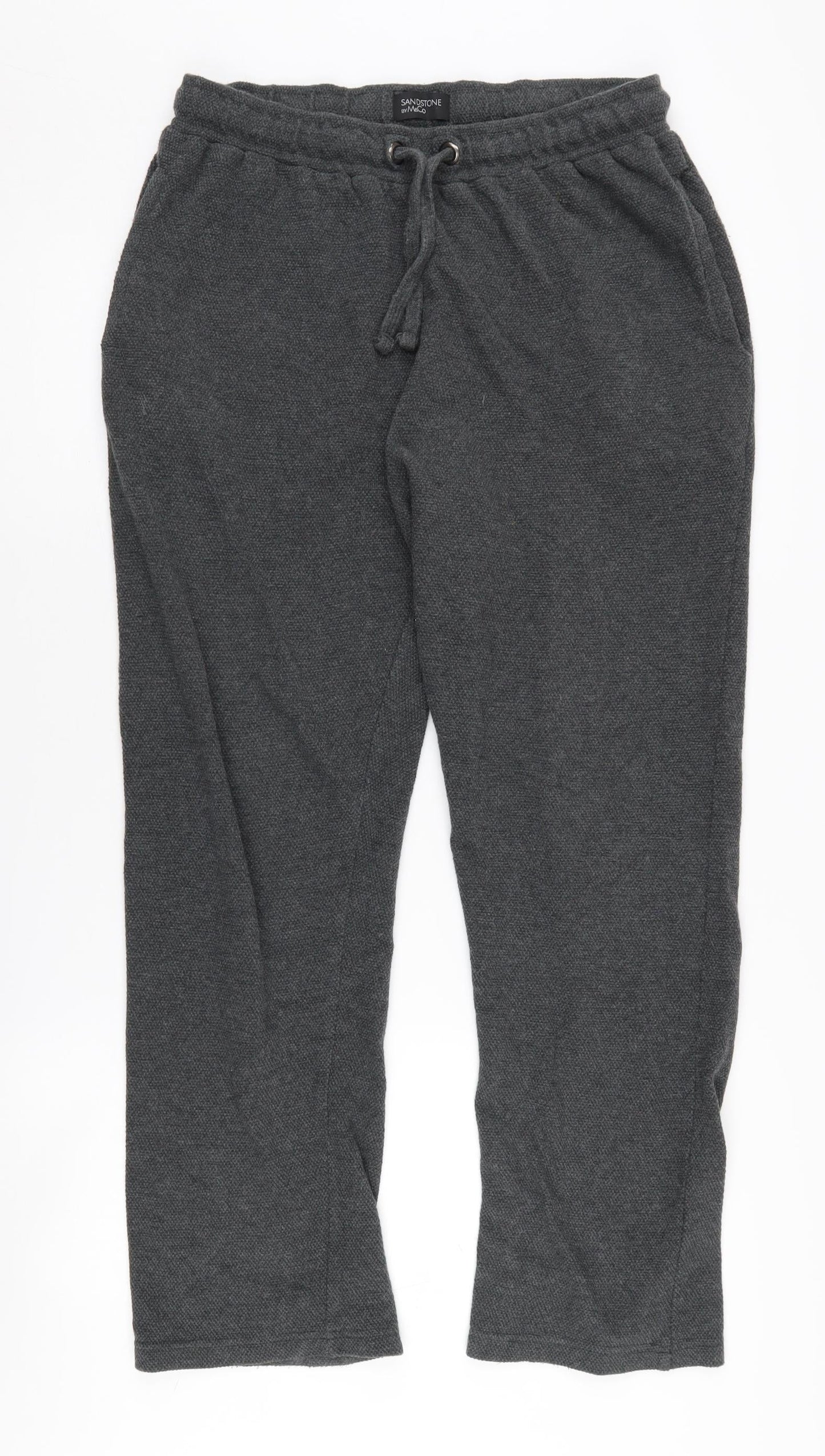 M&Co Grey Unisex M Jogger Trousers, Elastic Waist