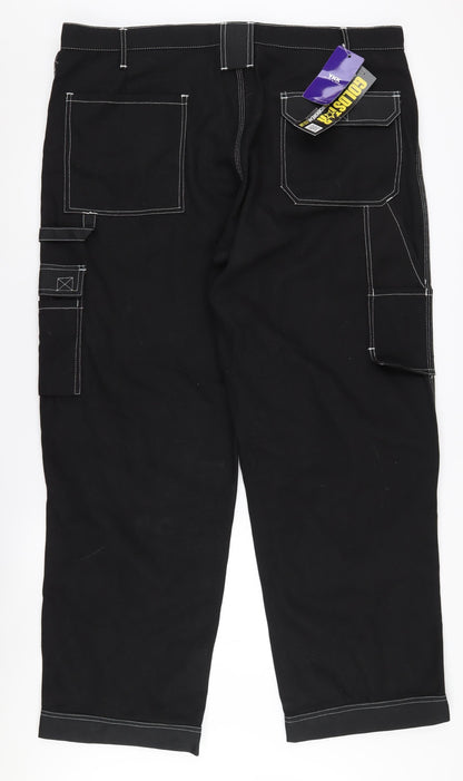 Goldstar Men's Black Cargo Work Trousers Size 44