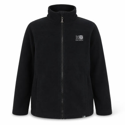 Front view of Karrimor boys’ black mid-length basic jacket 13 years