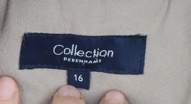 Womens UK Size 16 Debenhams Beige Basic Jacket