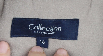 Womens UK Size 16 Debenhams Beige Basic Jacket