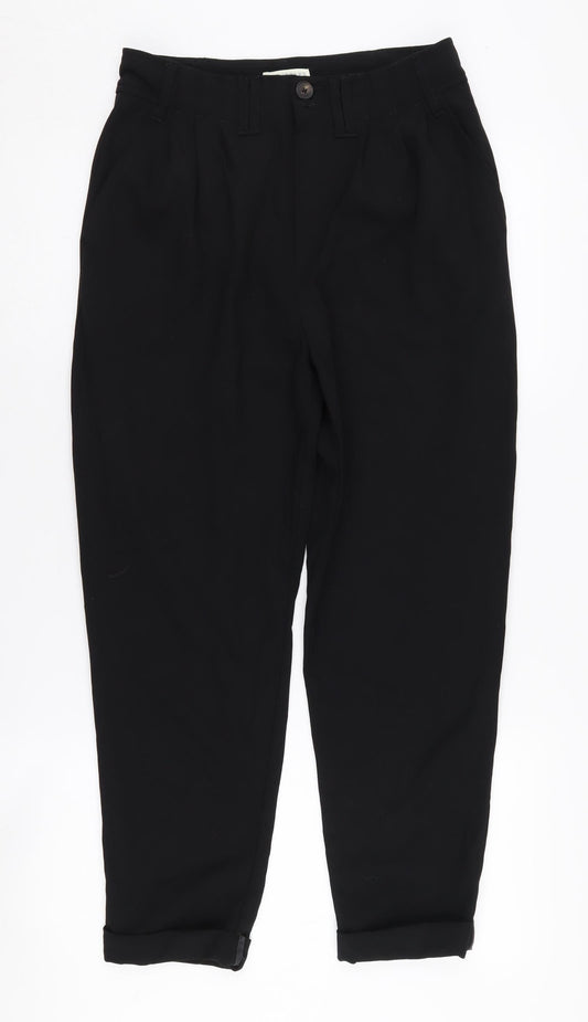 Whistles Women's Black Pleated Trousers Size 10
