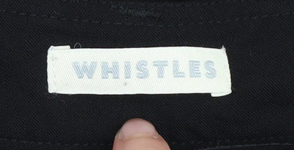 Whistles Women's Black Pleated Trousers Size 10