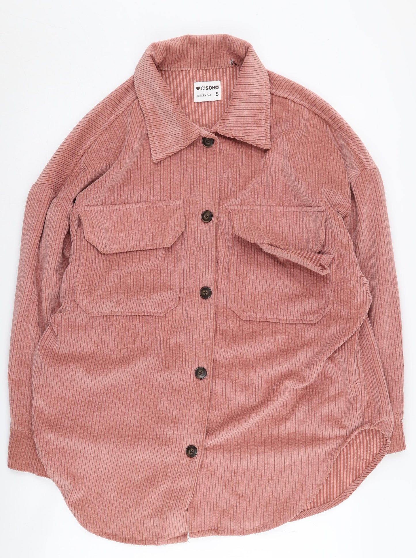CISONO Women's Pink Corduroy Jacket, Size S