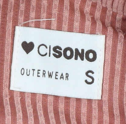 CISONO Women's Pink Corduroy Jacket, Size S