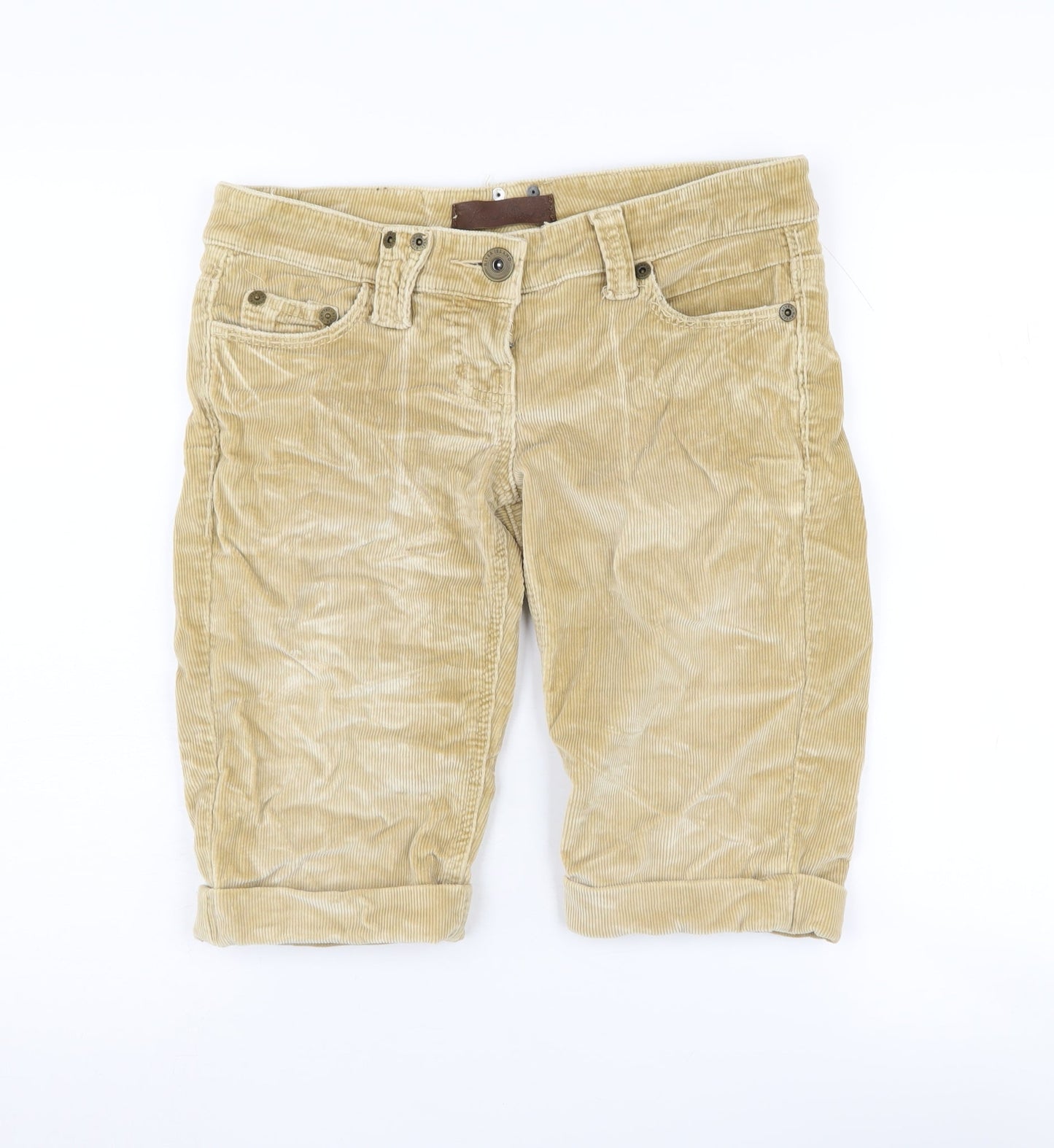 River Island Women's Beige Corduroy Shorts Size 10