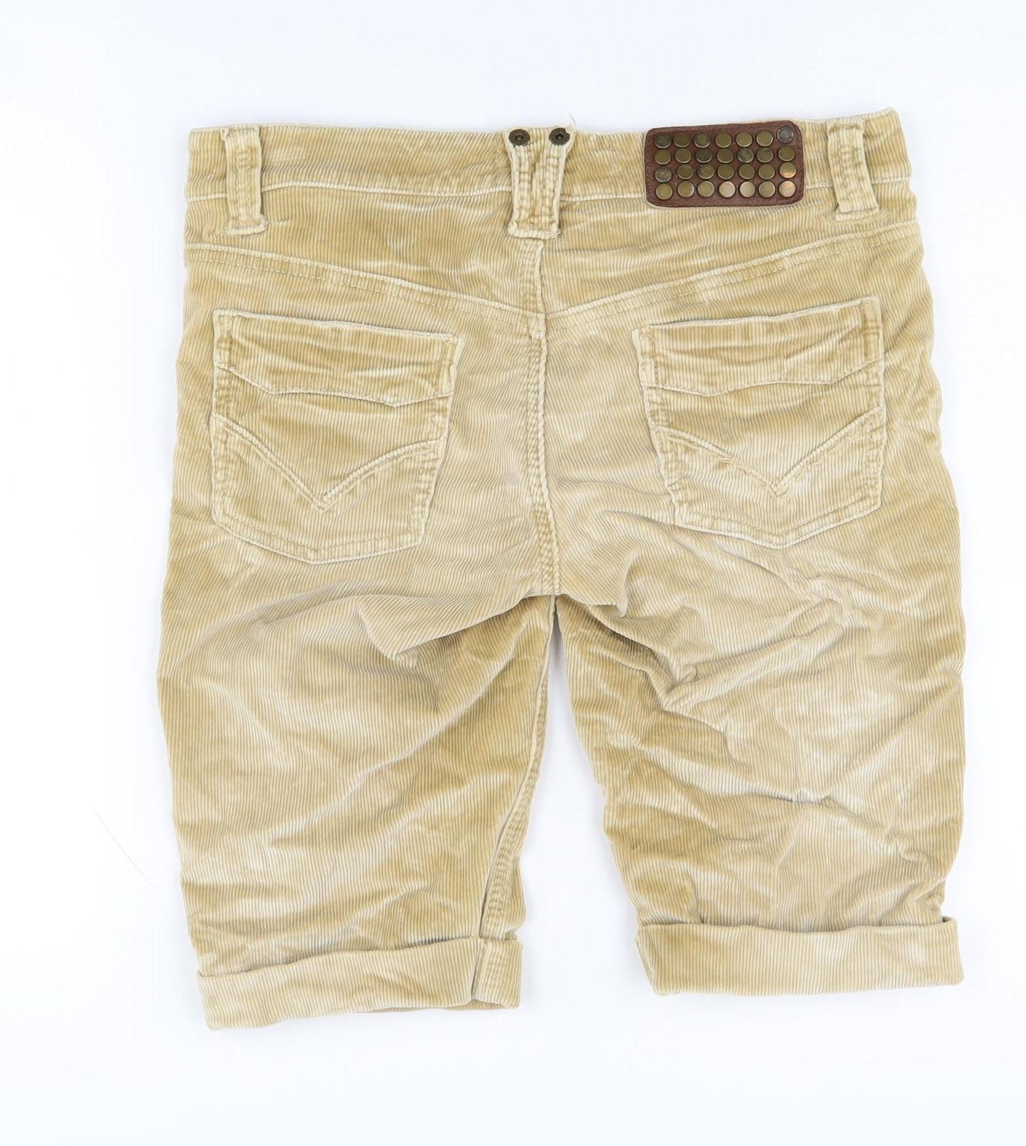 River Island Women's Beige Corduroy Shorts Size 10