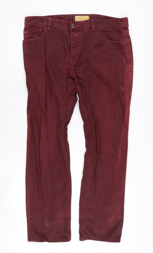 Next Women's Red Straight Jeans Size 36