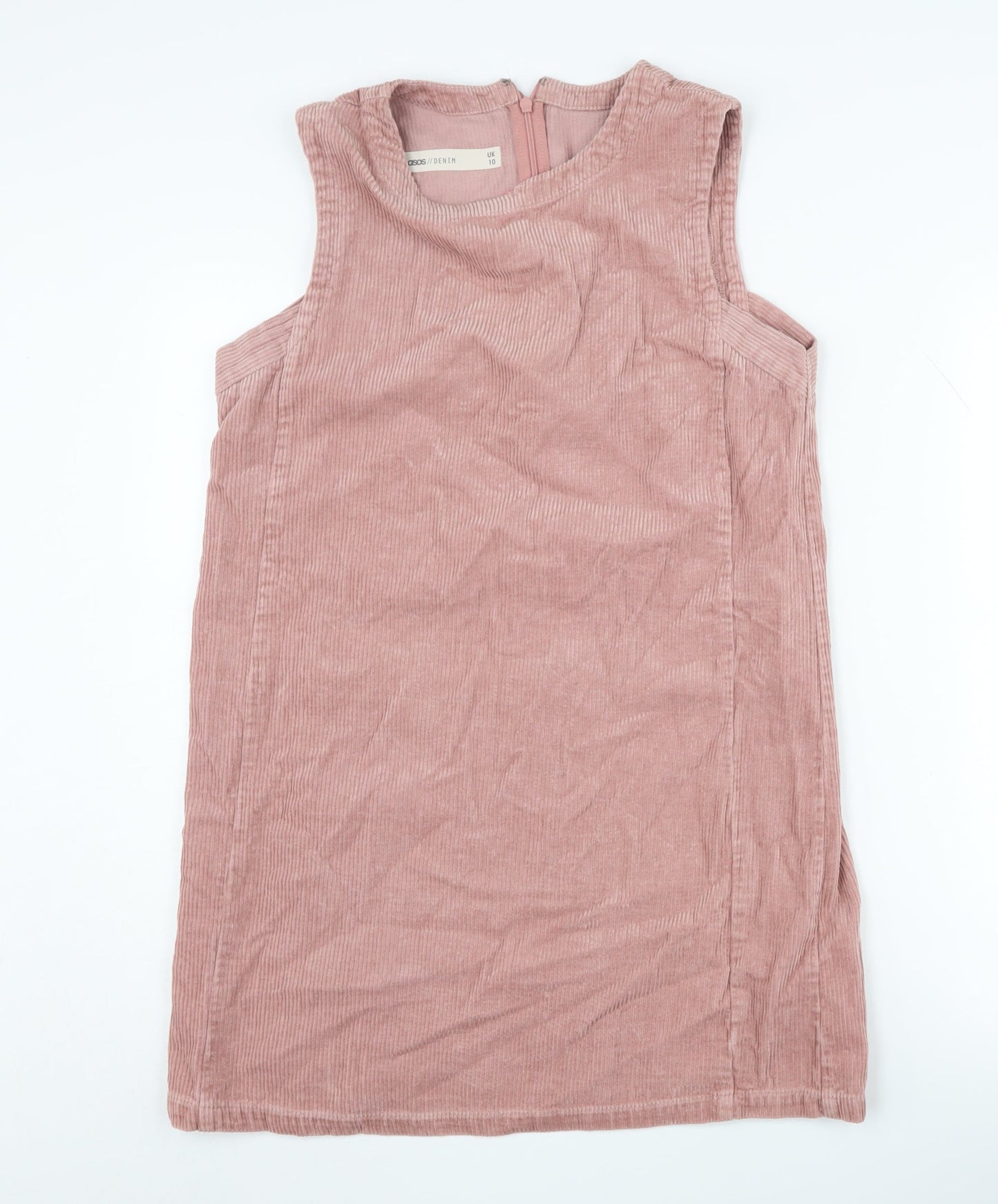 ASOS Women's Pink Corduroy Shift Dress Size 10