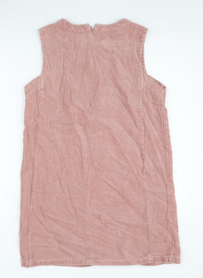 ASOS Women's Pink Corduroy Shift Dress Size 10