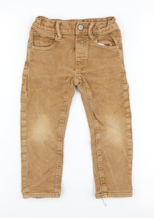 Gap Boys Brown Slim Corduroy Trousers, Size 4 Years