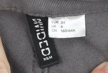 Womens UK Size 6 H&M  Straight Grey Jeans