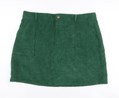 Cider Women's Green Corduroy Skirt XL Casual