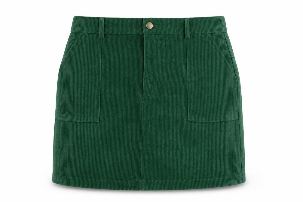 Womens UK Size XL Cider Mini Corduroy Skirt