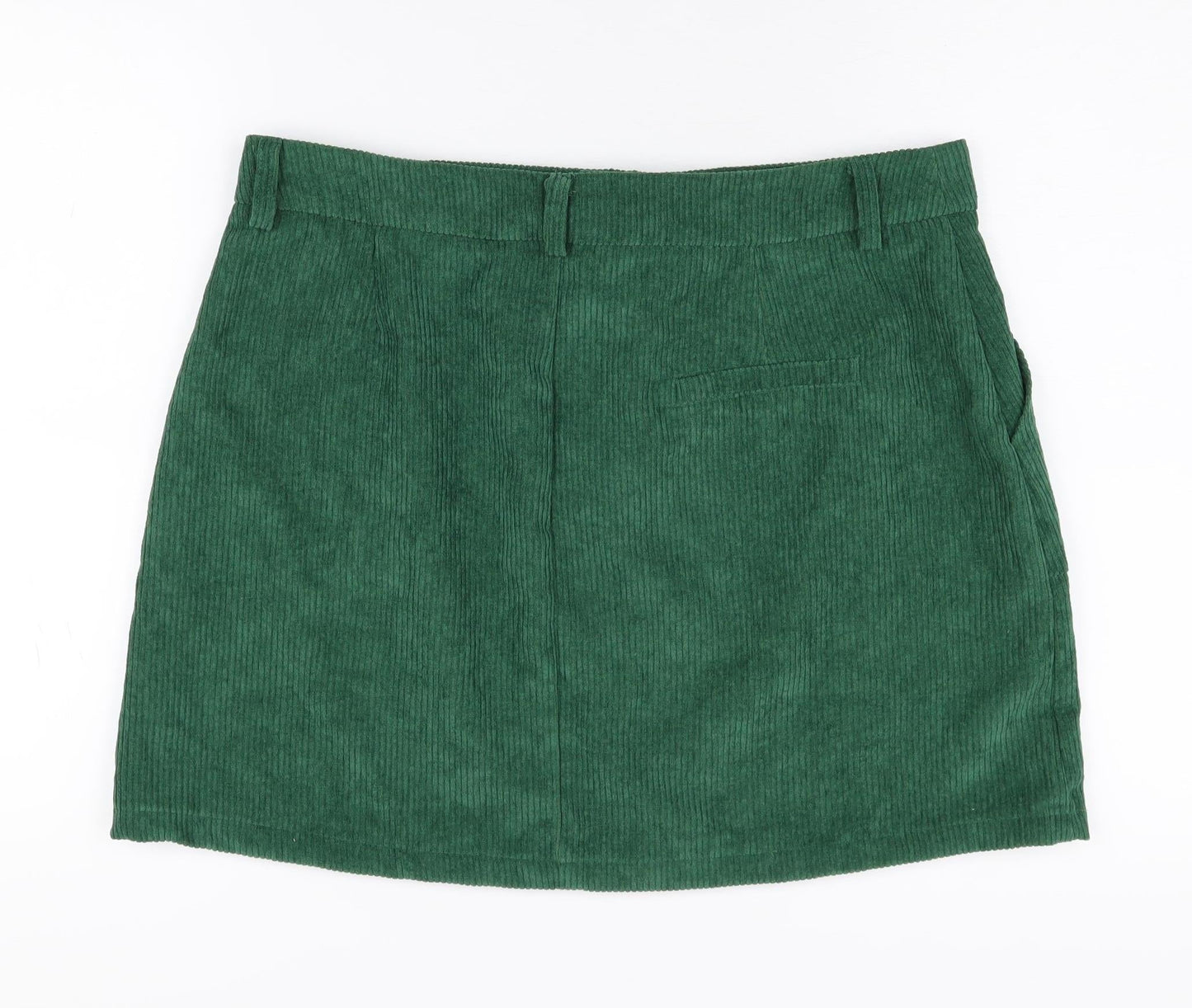 Cider Women's Green Corduroy Skirt XL Casual
