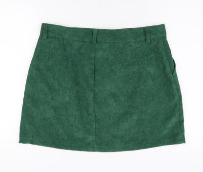 Cider Women's Green Corduroy Skirt XL Casual