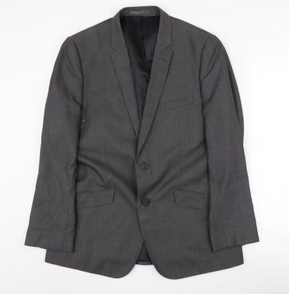 Avenue Men's Grey Blazer 40R Regular Fit Formal