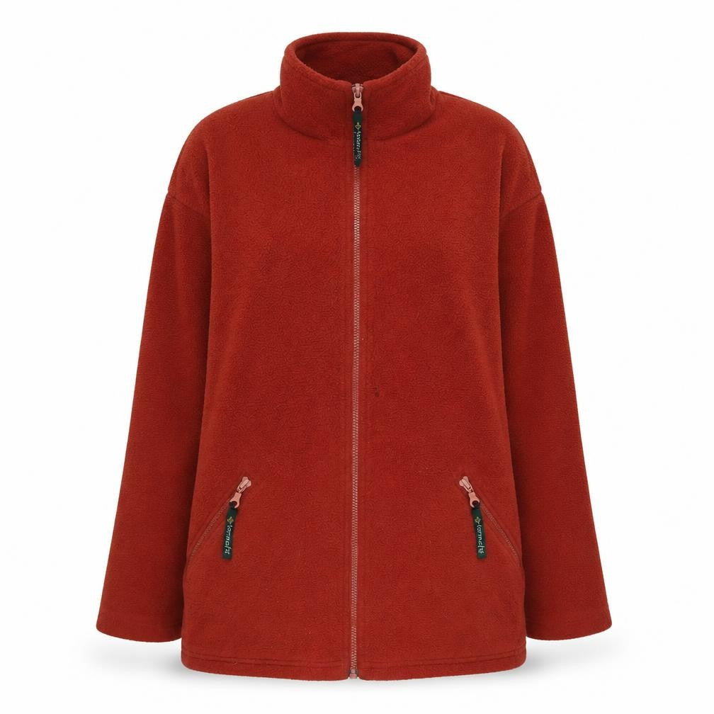 Front view of Stormafit unisex red fleece jacket m