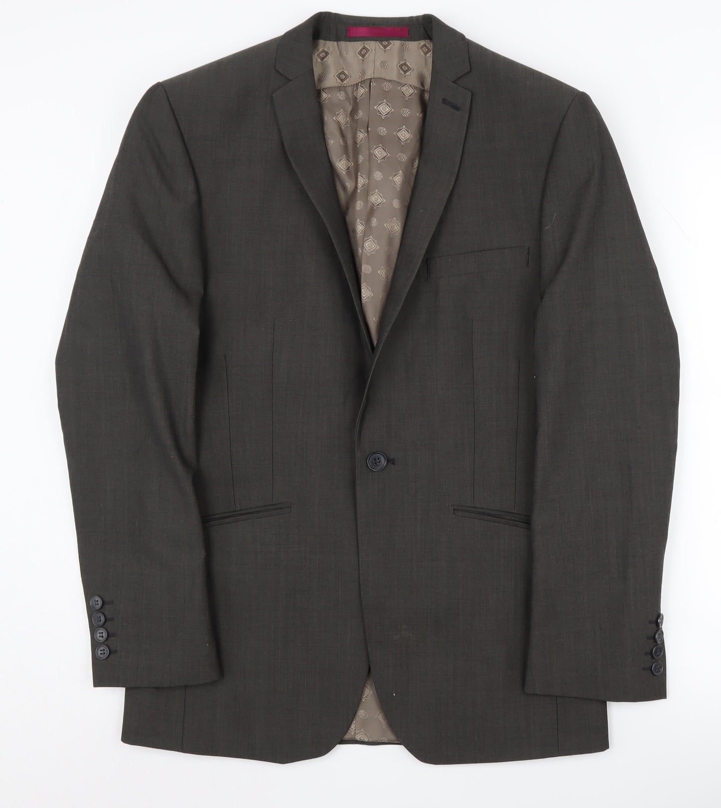Mens UK Size 36 Limehaus Regular Brown Suit Jacket