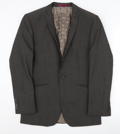 Mens UK Size 36 Limehaus Regular Brown Suit Jacket