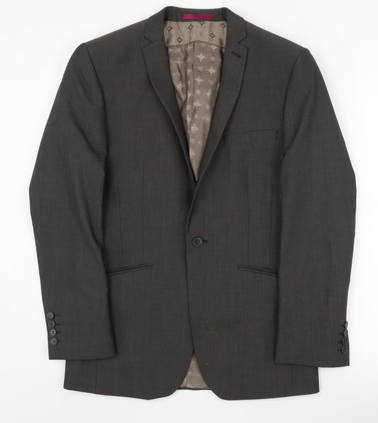 Mens UK Size 36 Limehaus Regular Brown Suit Jacket