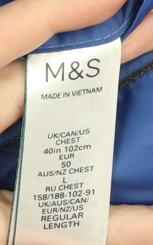 Mens UK Size 40 Marks and Spencer Regular Blue Suit Jacket
