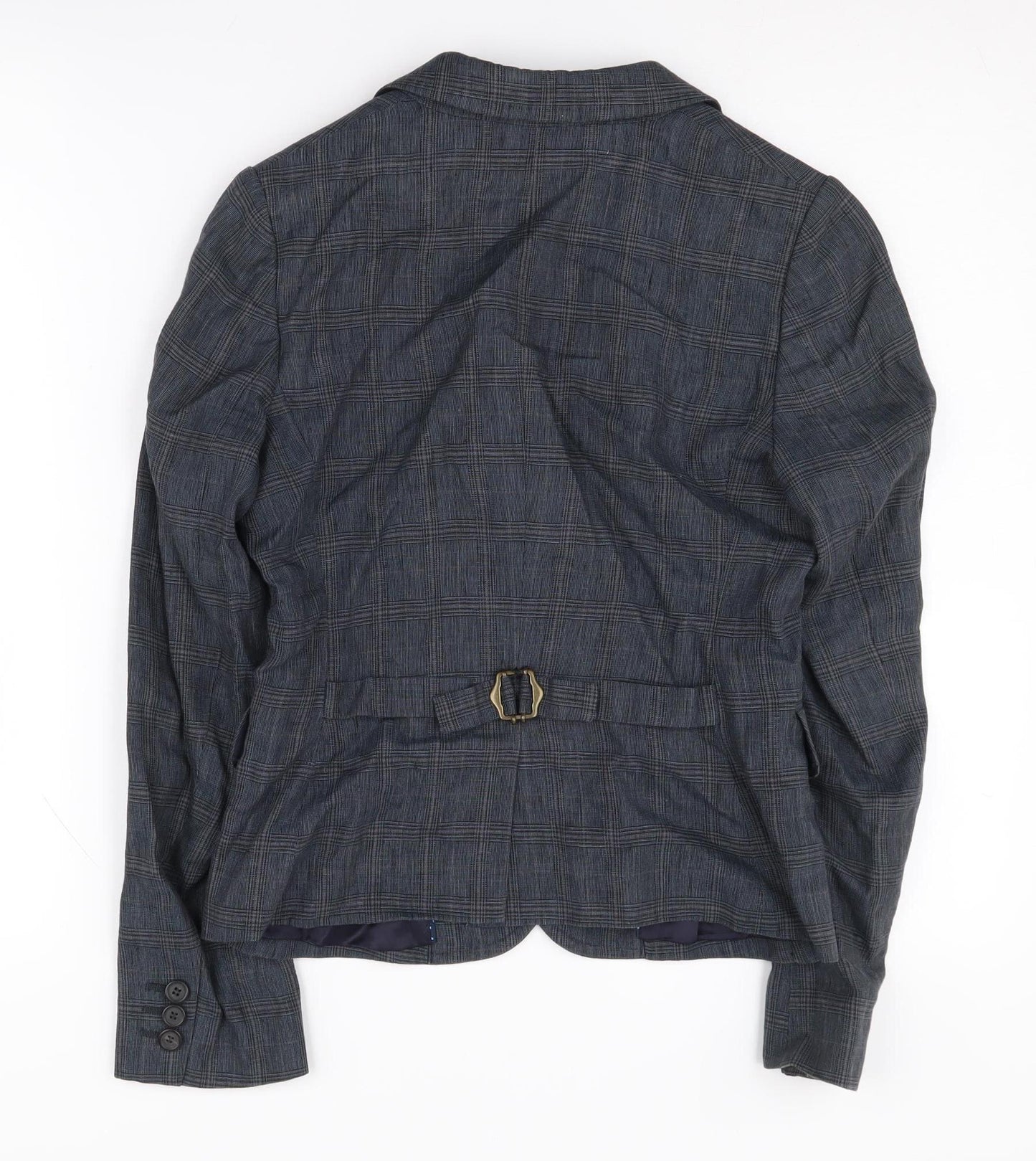 Jigsaw Women's Grey Check Blazer Size 8, Workwear Style
