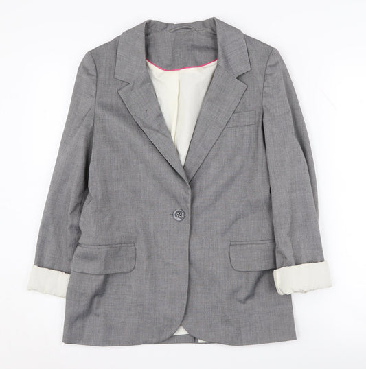 Dorothy Perkins Grey Blazer - Women's, Size 8, Business Casual