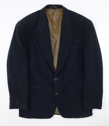 Calibre Men's Blue Wool Blazer 38R Two-Button Classic
