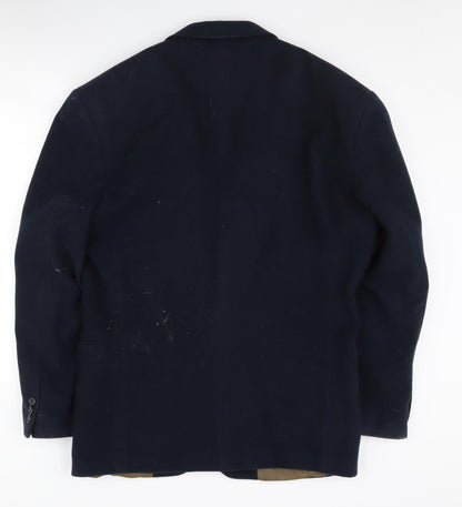 Calibre Men's Blue Wool Blazer 38R Two-Button Classic