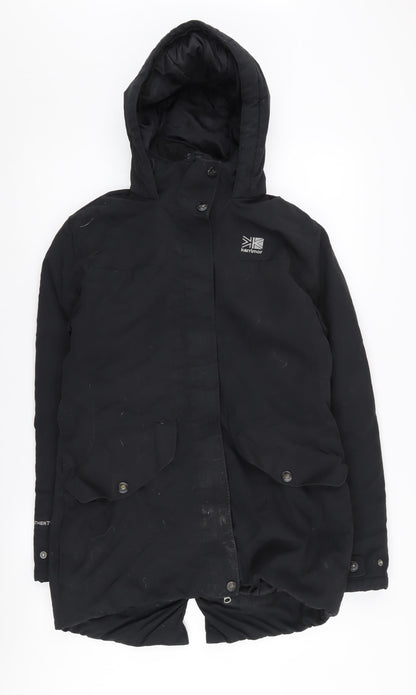 Womens UK Size 10 Karrimor Black Parka Coat