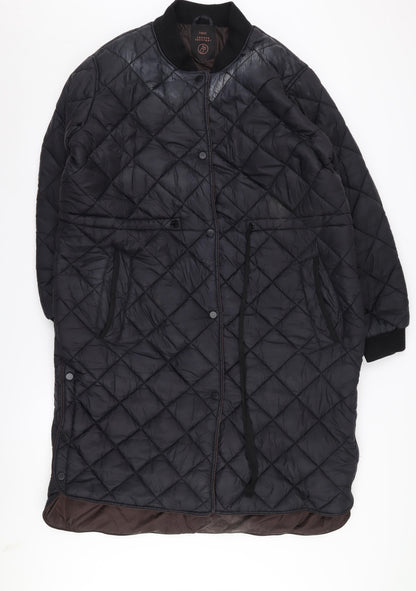 Womens UK Size 16 NEXT Black Quilted Coat