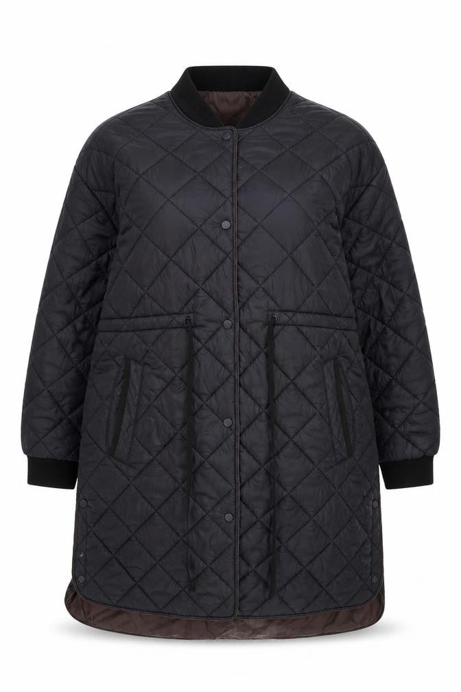 Womens UK Size 16 NEXT Black Quilted Coat
