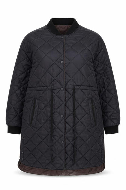 Womens UK Size 16 NEXT Black Quilted Coat