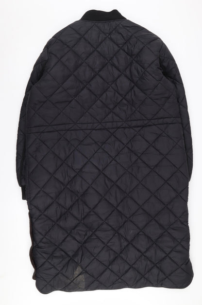 Womens UK Size 16 NEXT Black Quilted Coat