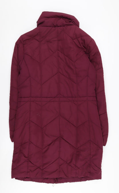 Womens UK Size 8 Marks and Spencer Red Puffer Jacket