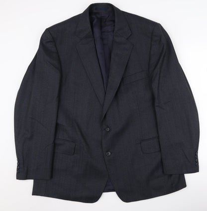 Mens UK Size 46 Eric Spencer Regular Blue Suit Jacket
