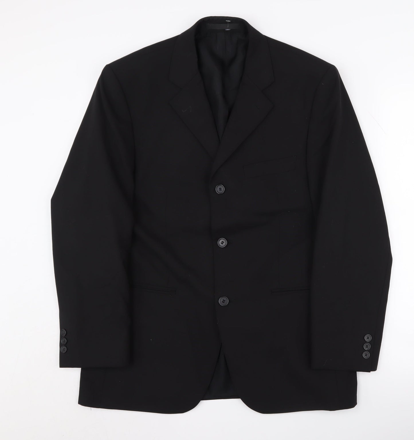 Mens UK Size 38 Burton Regular Black Suit Jacket
