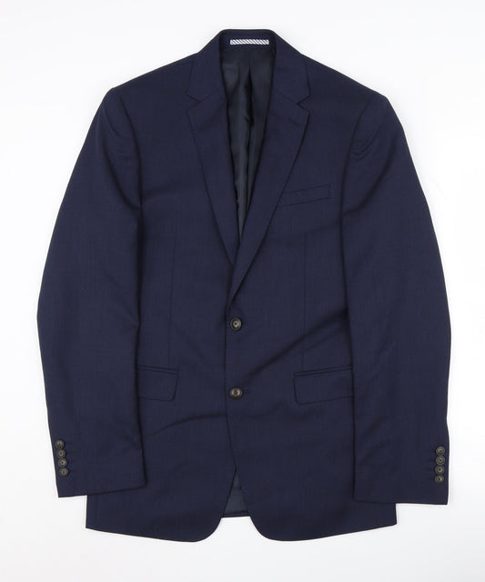 Mens UK Size 38 Marks and Spencer Regular Blue Suit Jacket